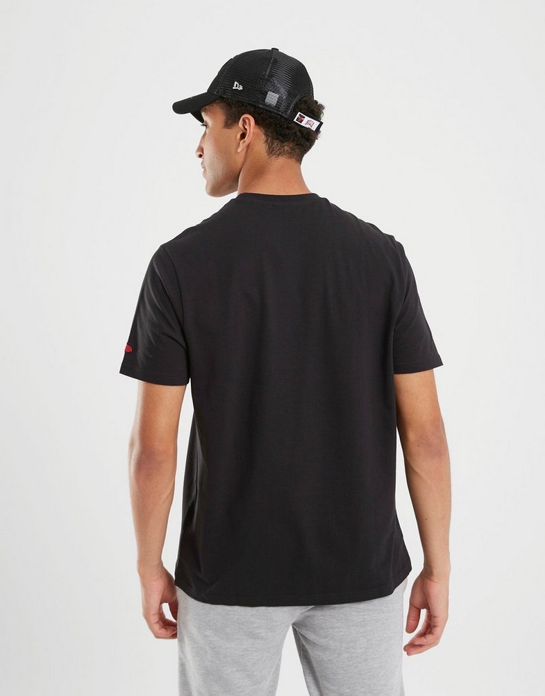 Koszulka, t-shirt męski NEW ERA T-SHIRT NOS NBA REGULAR TEE BULLS CHICAGO BULLS 60416749 Czarny