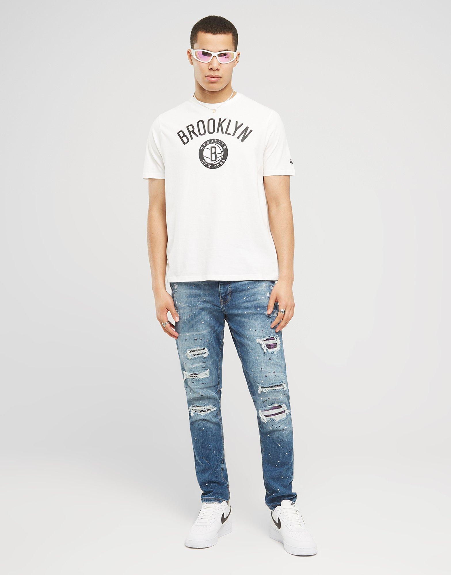 Tricou pentru bărbați NEW ERA TRICOU NBA REGULAR NETS 60416753 Alb