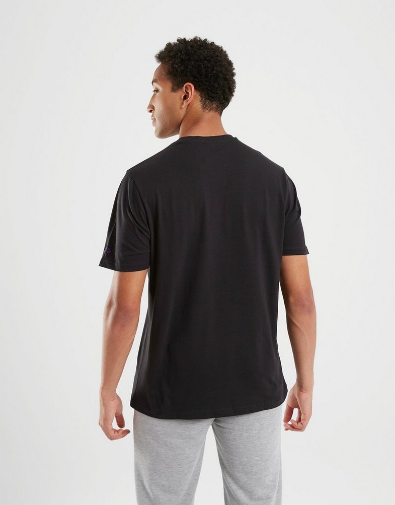 Koszulka, t-shirt męski NEW ERA T-SHIRT NBA TEAM LAKERS LOS ANGELES LAKERS 60416756 Czarny