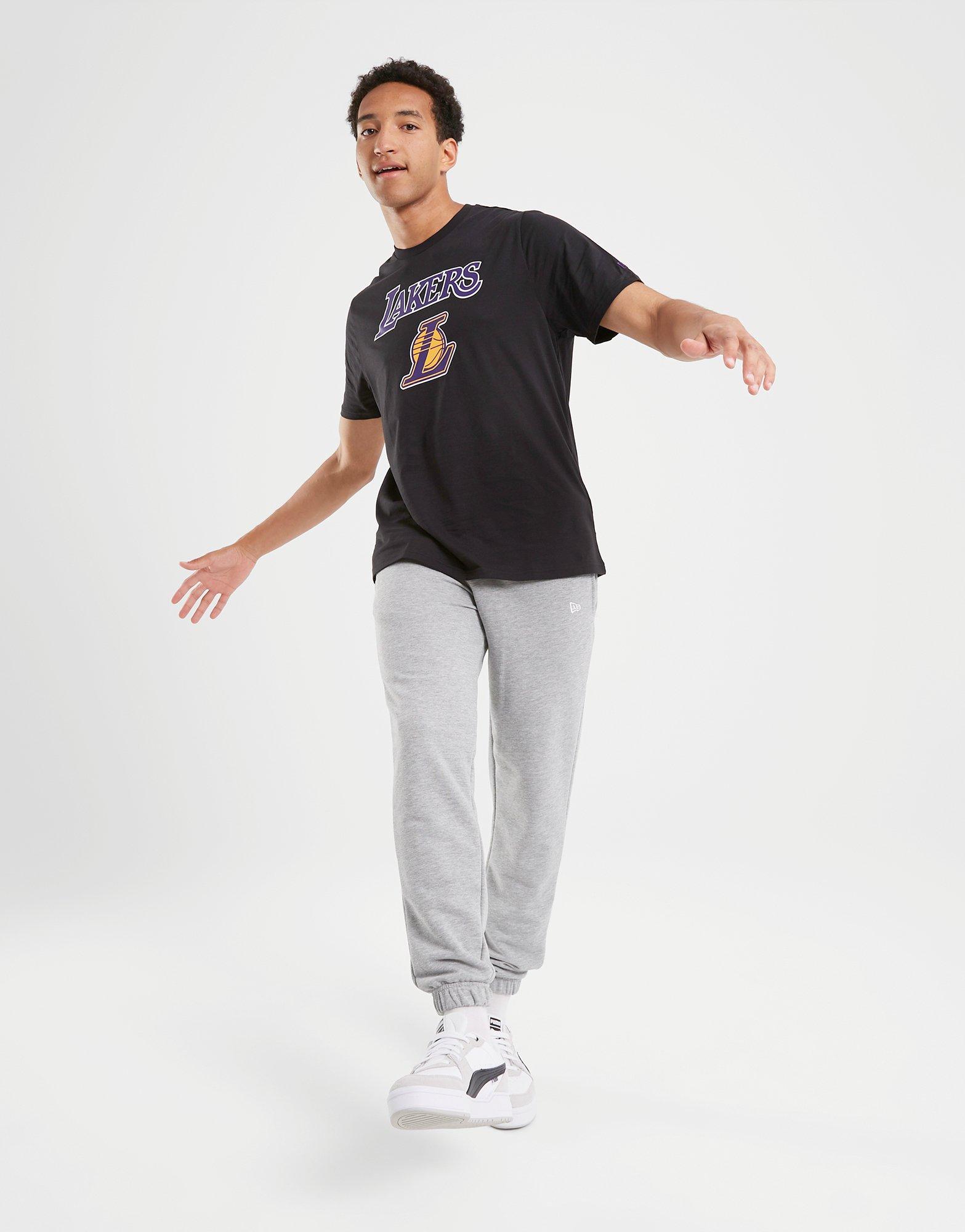 Koszulka, t-shirt męski NEW ERA T-SHIRT NBA TEAM LAKERS LOS ANGELES LAKERS 60416756 Czarny