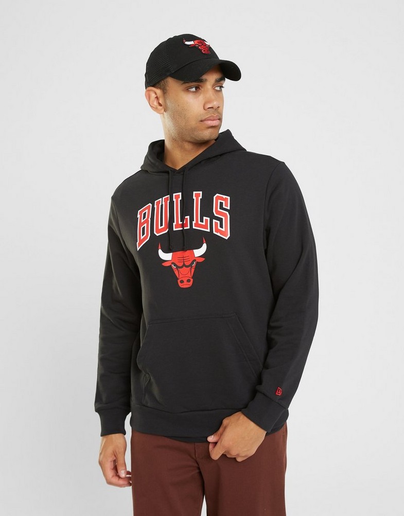 Bluza męska NEW ERA BLUZA Z KAPTUREM NBA REGULAR BULLS CHICAGO BULLS 60416759 Czarny