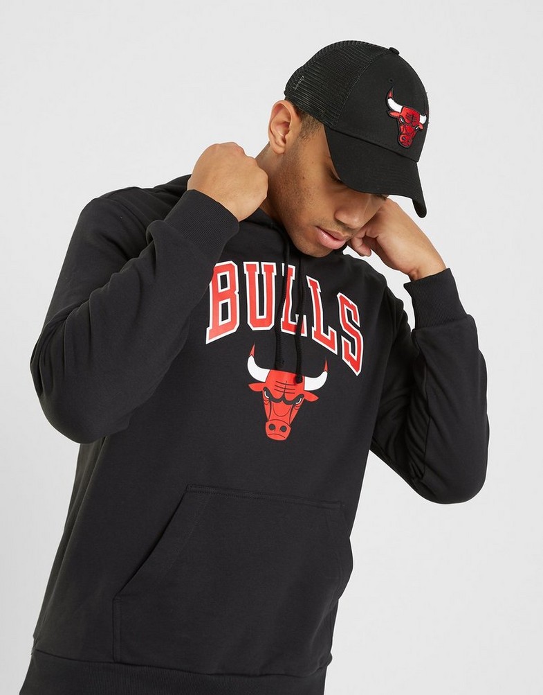 Bluza męska NEW ERA BLUZA Z KAPTUREM NBA REGULAR BULLS CHICAGO BULLS 60416759 Czarny