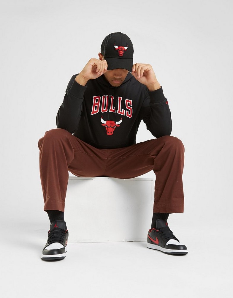 Bluza męska NEW ERA BLUZA Z KAPTUREM NBA REGULAR BULLS CHICAGO BULLS 60416759 Czarny