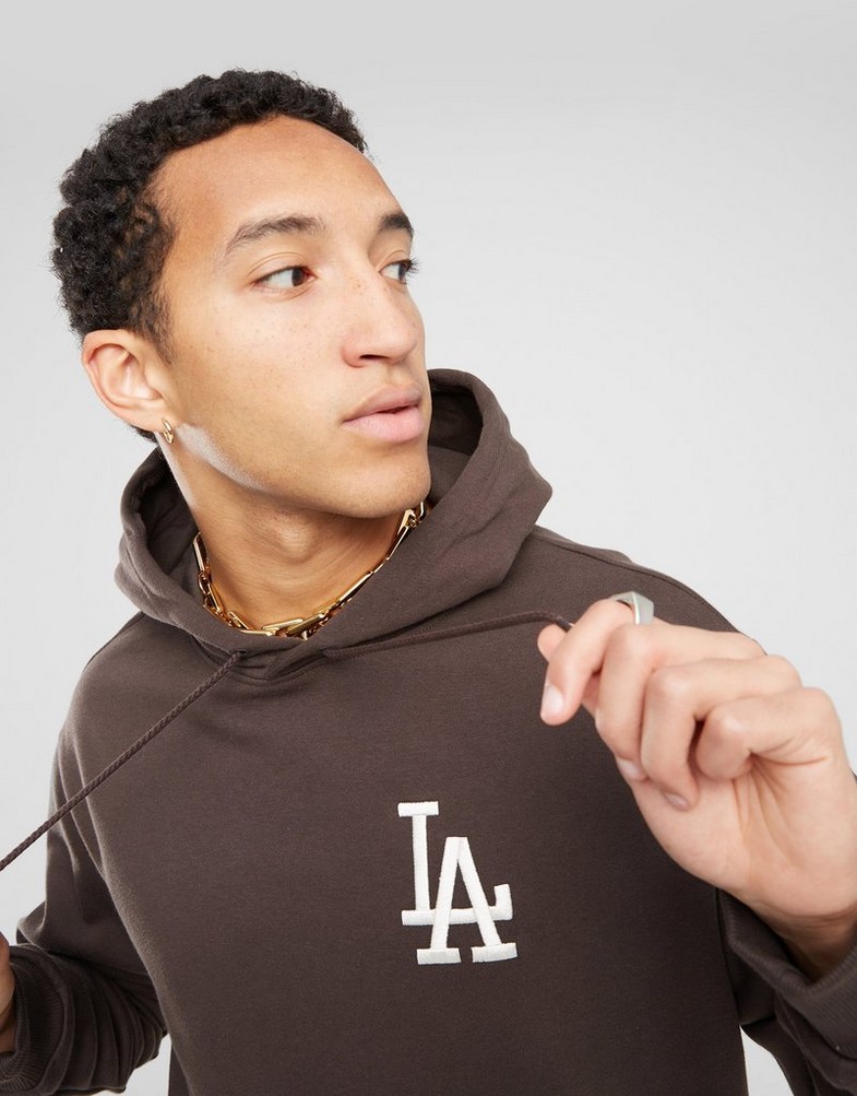 Bluză pentru bărbați NEW ERA BLUZĂ CU GLUGĂ LE OS LA DODGERS LOS ANGELES DODGERS 60424347 Maro