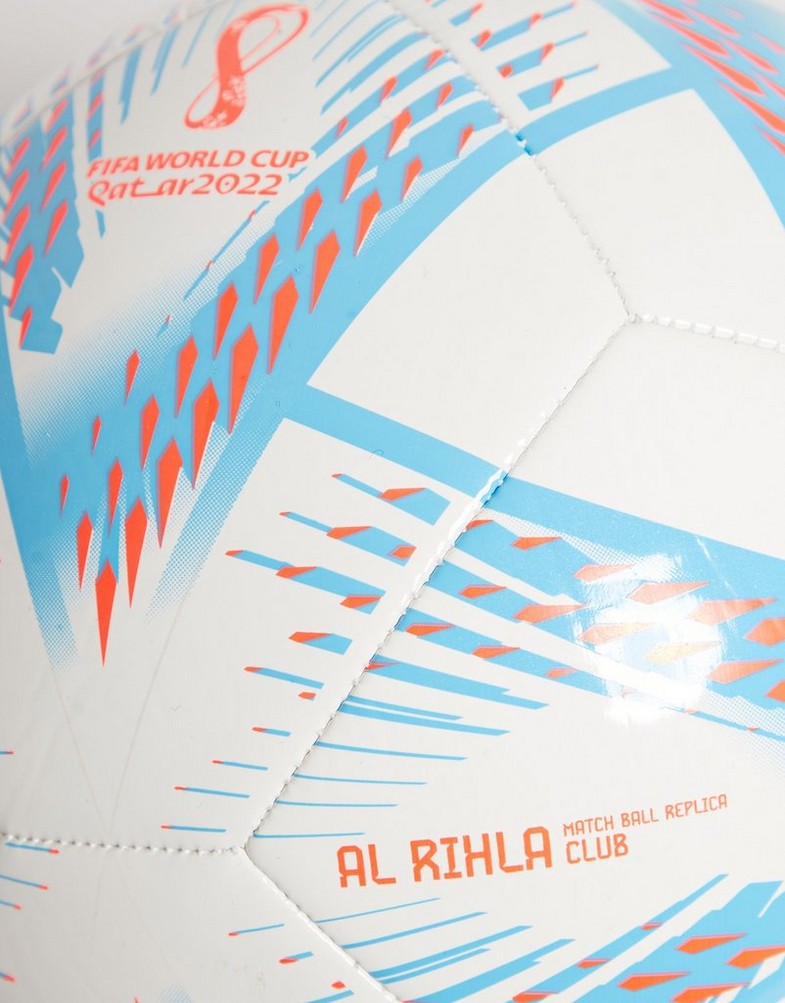 Echipament sport pentru bărbați ADIDAS MINGE WORLD CUP 2022 AL RIHLA CLUB FOOTBALL H57786 Alb