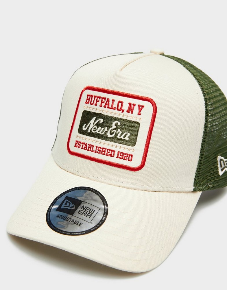 Șapcă pentru bărbați NEW ERA CACIULA NE PATCH TRUCKER NEWERA NONE 60595467 Bej