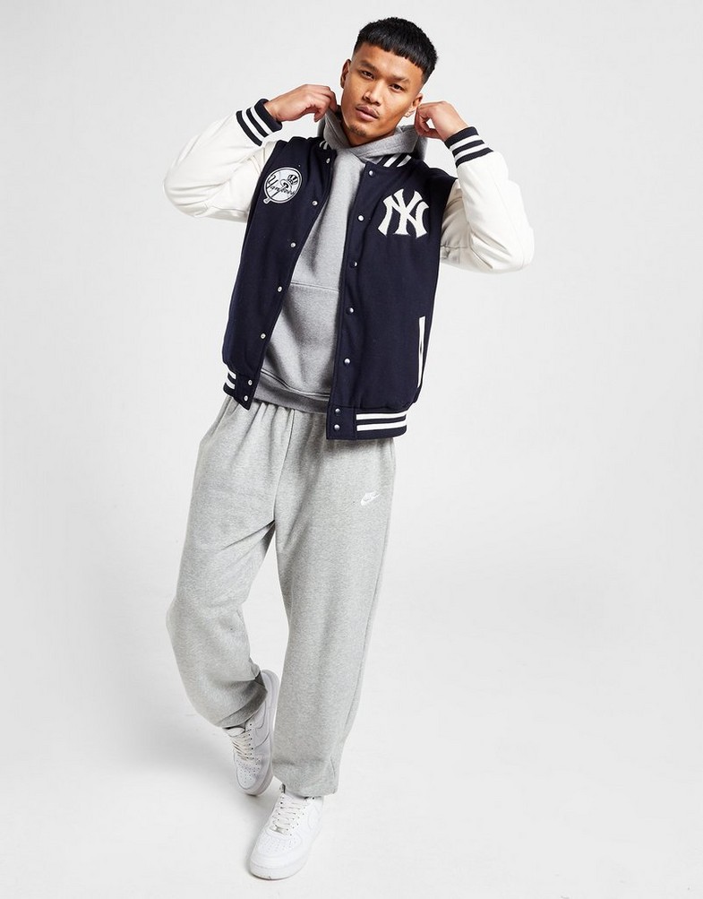 Koszulka, t-shirt męski NEW ERA KRÓTKI RĘKAW MLB NEW YORK YANKEES VARSITY JACKET 60301348 Niebieski