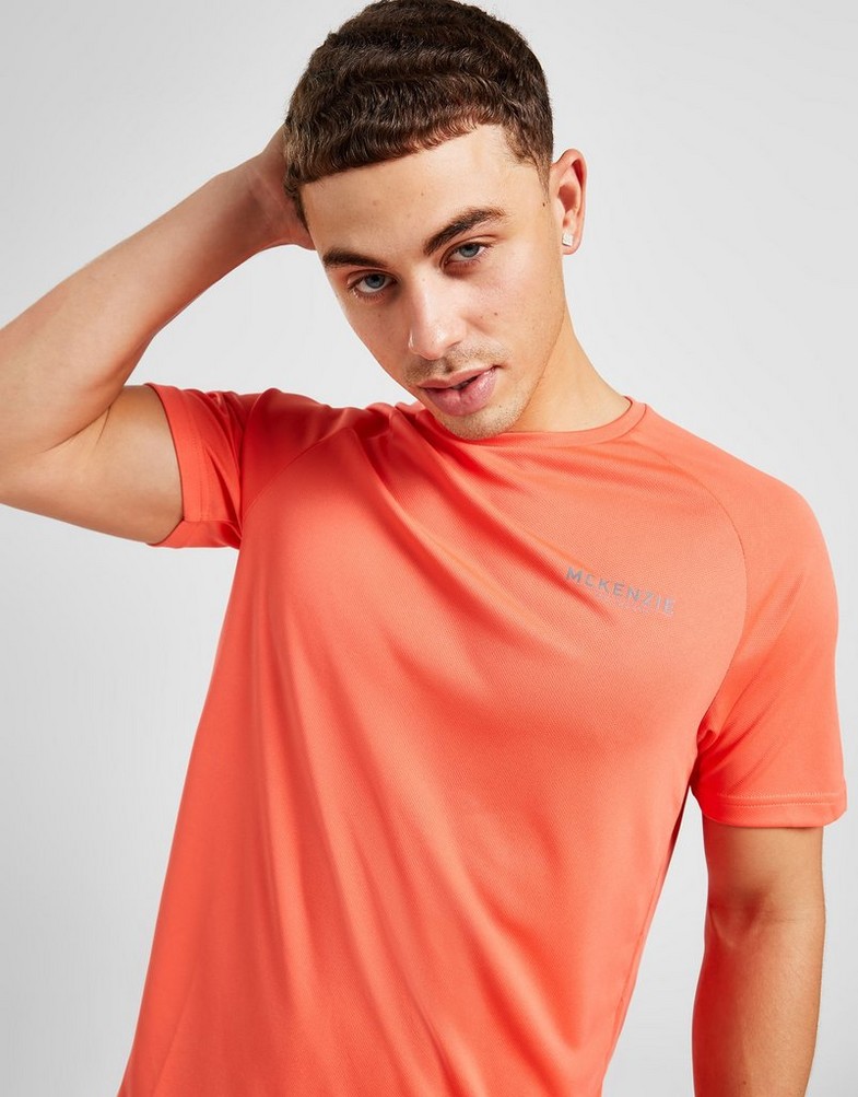 Koszulka, t-shirt męski MCKENZIE KRÓTKI RĘKAW TILT POLY T-SHIRT MCKTM15617 Pomarańczowy