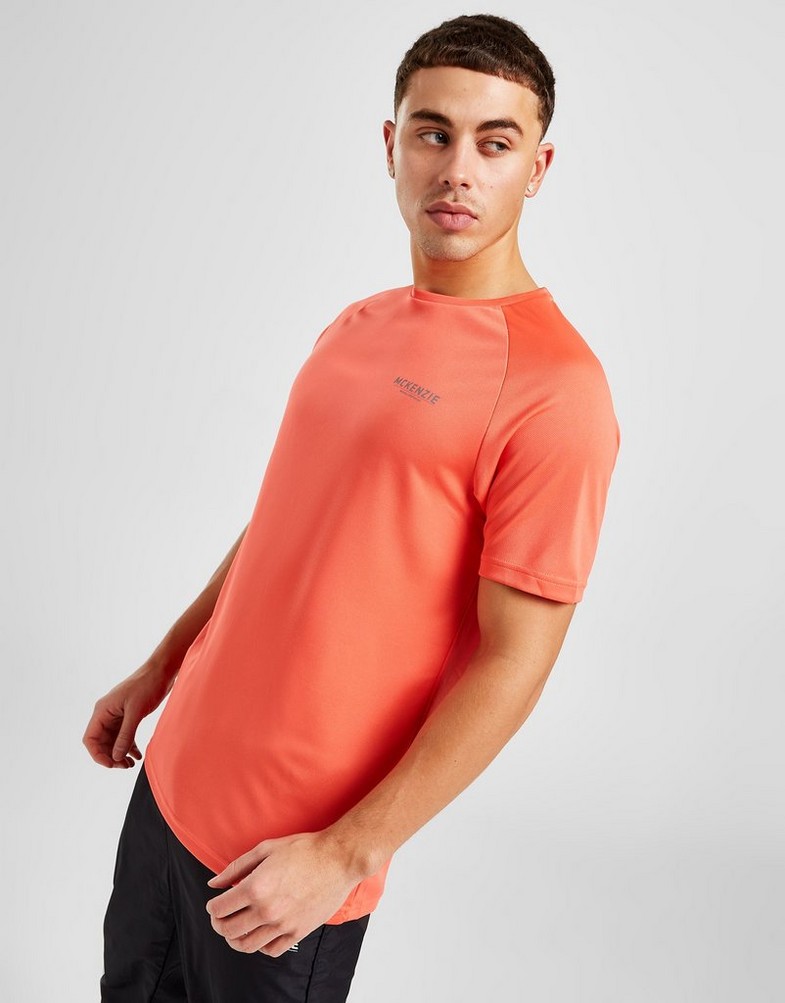 Koszulka, t-shirt męski MCKENZIE KRÓTKI RĘKAW TILT POLY T-SHIRT MCKTM15617 Pomarańczowy