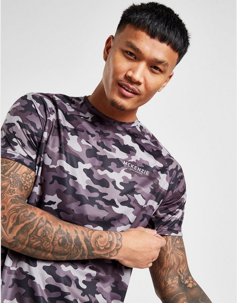 Koszulka, t-shirt męski MCKENZIE KRÓTKI RĘKAW TILT POLY T-SHIRT MCKTM15617 Szary