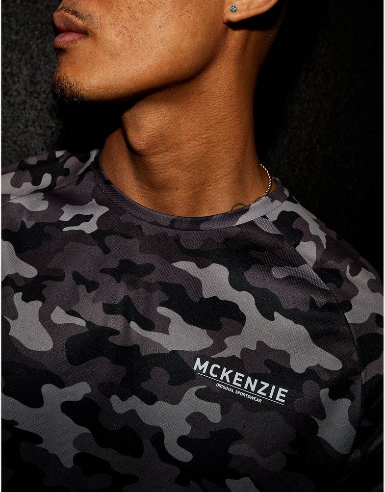 Koszulka, t-shirt męski MCKENZIE KRÓTKI RĘKAW TILT POLY T-SHIRT MCKTM15617 Szary