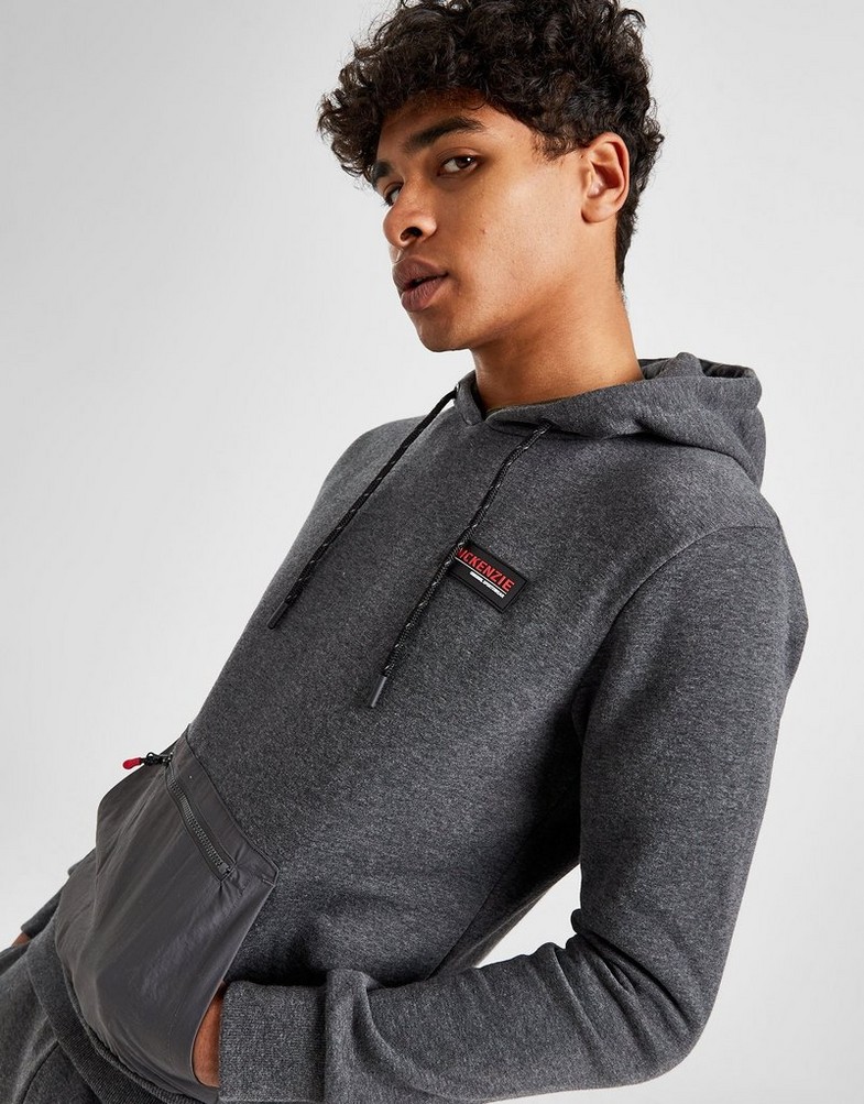 Bluza męska MCKENZIE Z KAPTUREM REWARD OVERHEAD HOODIE MCKTM15433 Szary