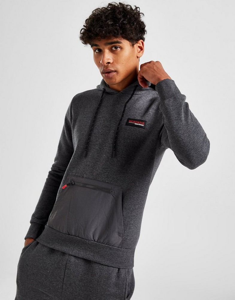 Bluza męska MCKENZIE Z KAPTUREM REWARD OVERHEAD HOODIE MCKTM15433 Szary