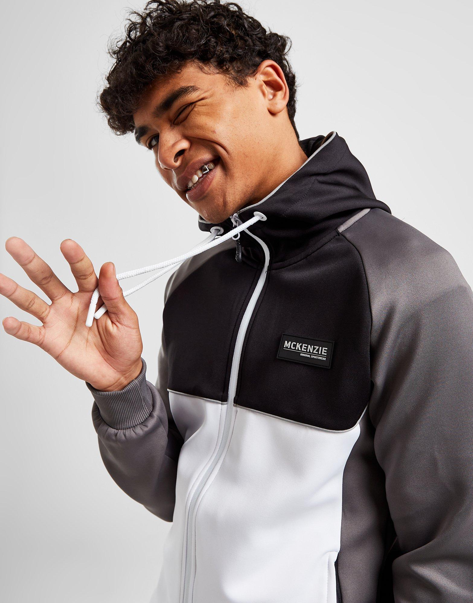 Pánska mikina MCKENZIE TREAD FZ HD BLK/CR/WHT MCKTM15624 Černá