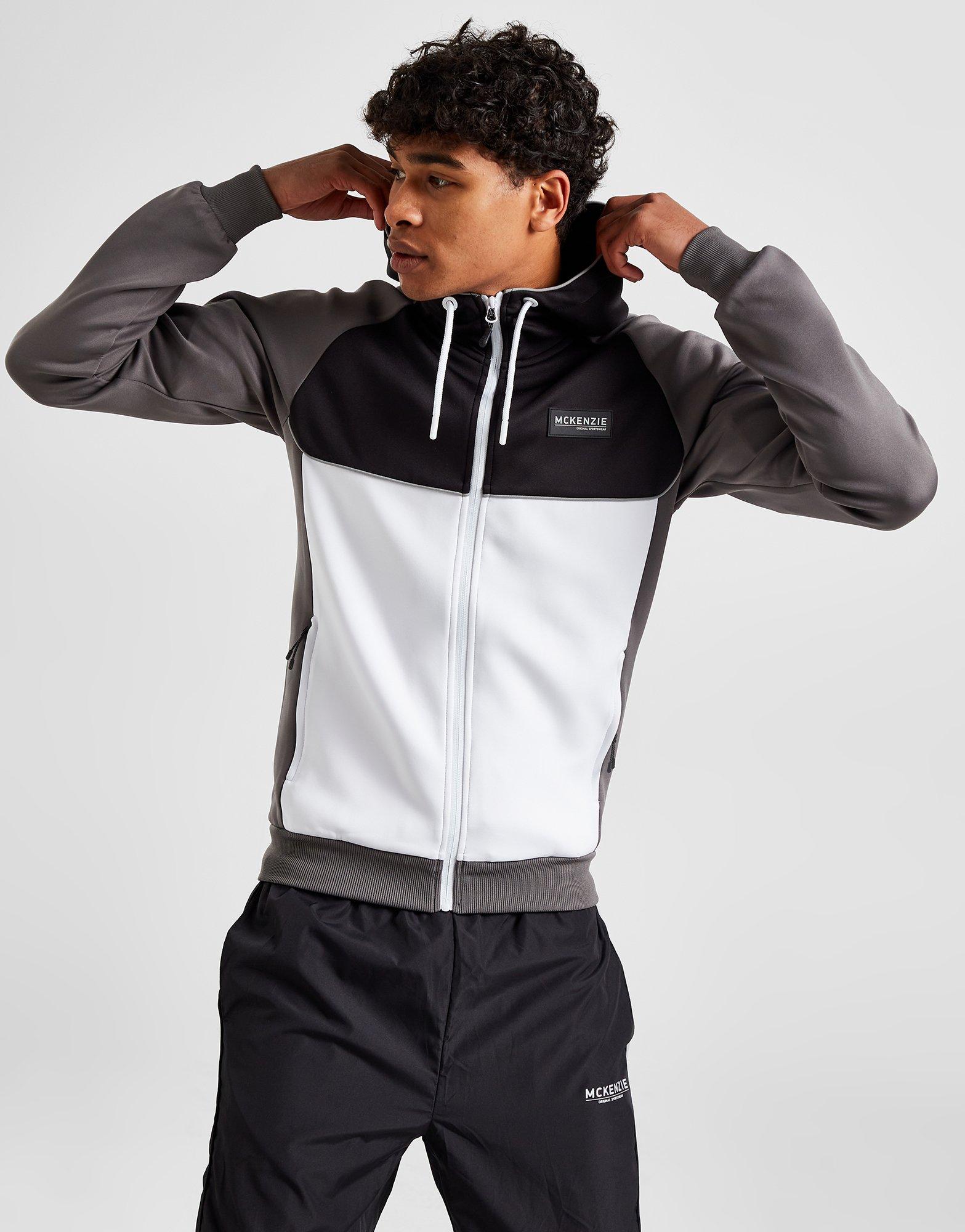 Pánska mikina MCKENZIE TREAD FZ HD BLK/CR/WHT MCKTM15624 Černá