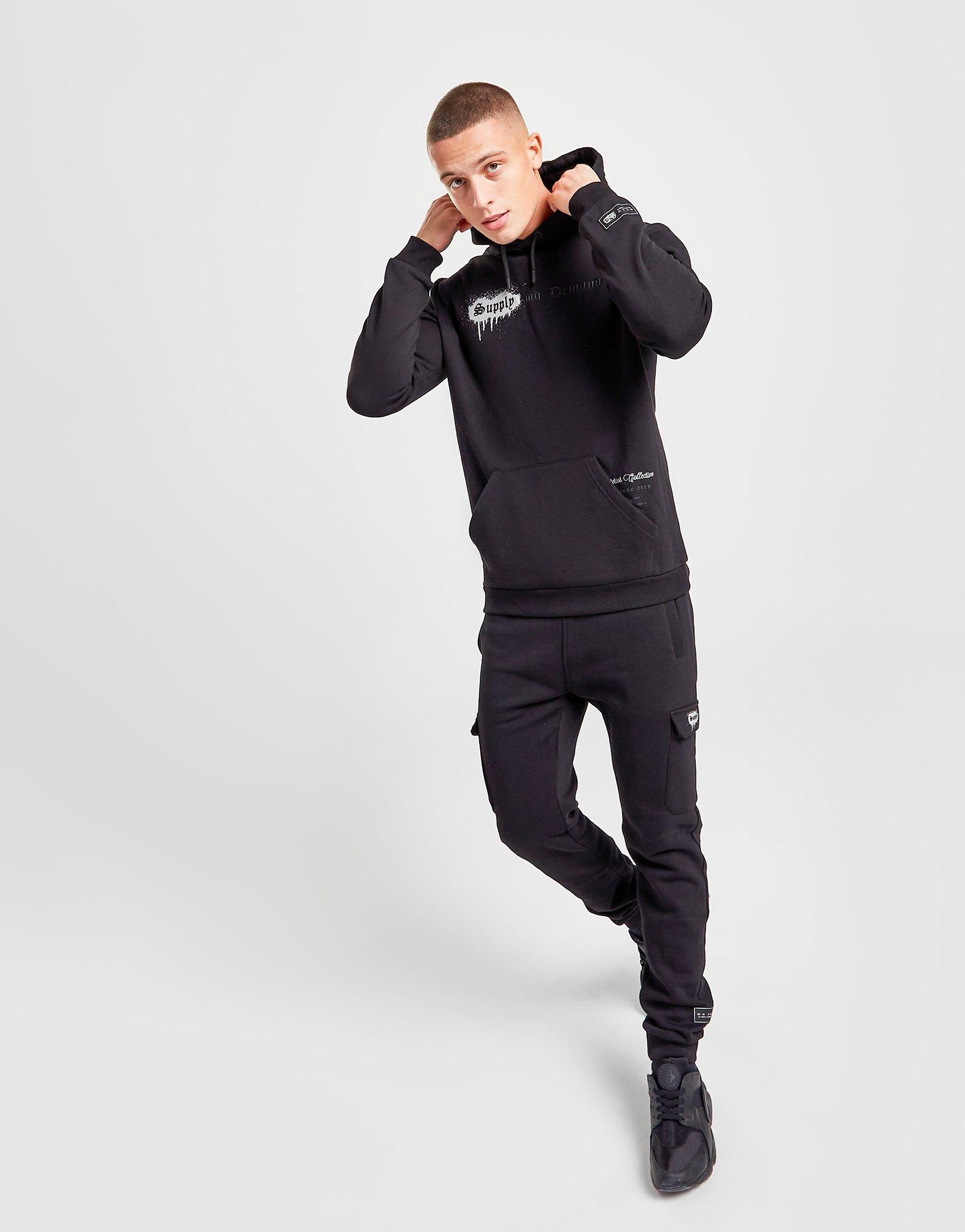 Мъжка блуза SUPPLY & DEMAND СУИТЧЪР С КАЧУЛКА MARKER HOOD SUPTM16355 Черен