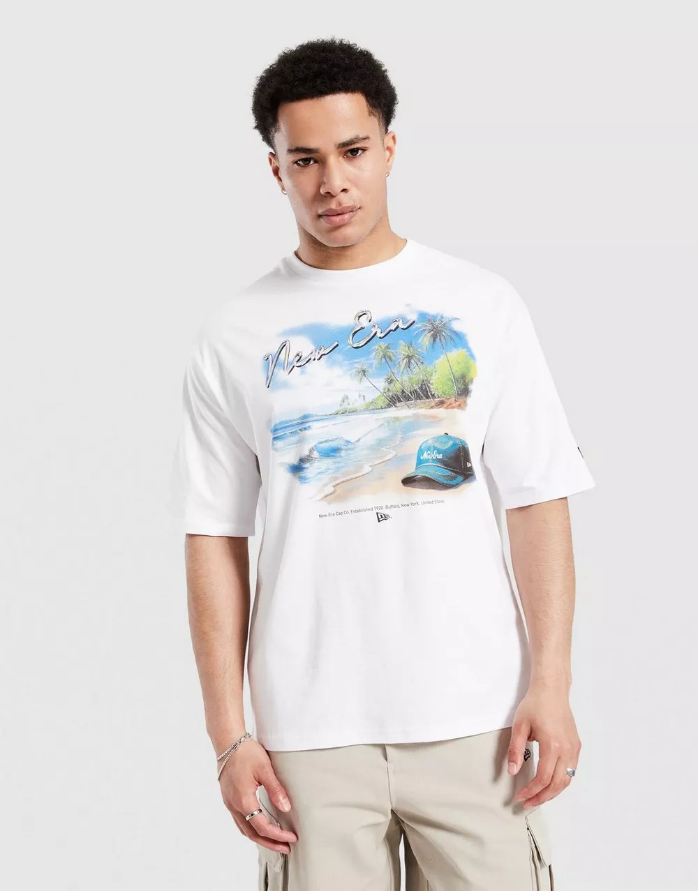 NEW ERA ФУТБОЛКА NE BEACH GRAPHIC OS NONE, фото 1 з 4