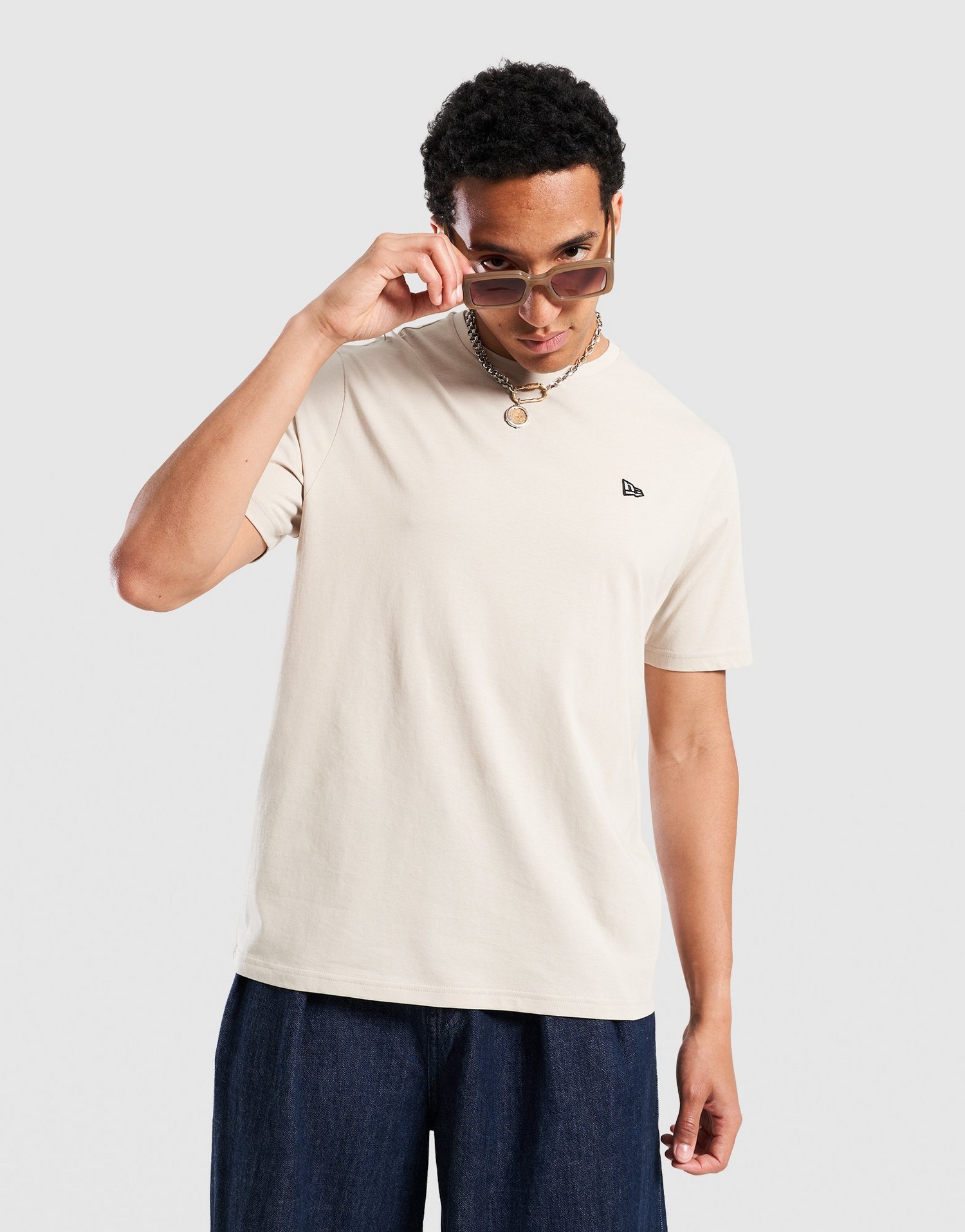 New Era T Shirt Branded Stone