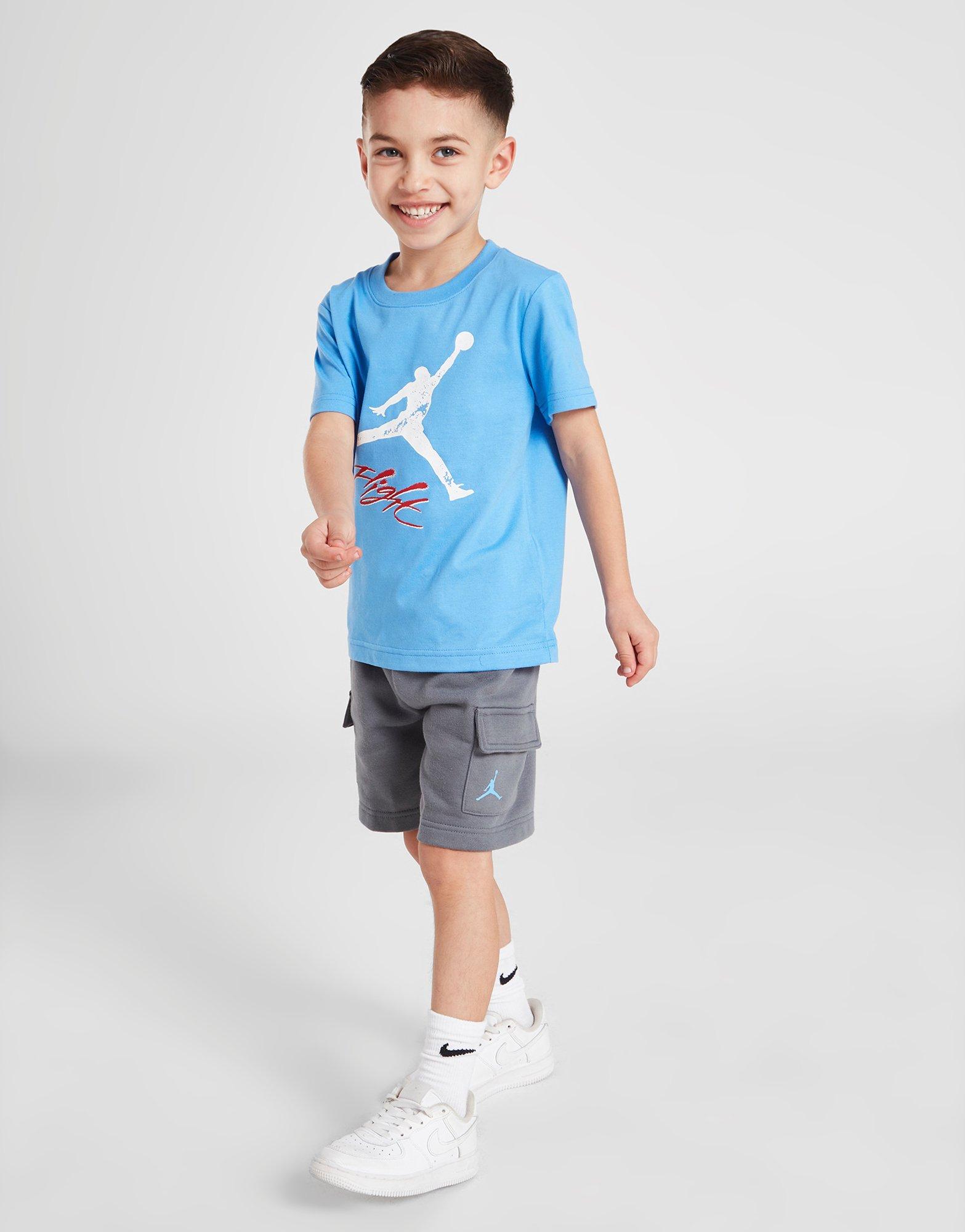 Детски анцуг JORDAN КОМПЛЕКТ FLIGHT CRGO T/SHRT ST BLU/GRY 85C321-M19 Син