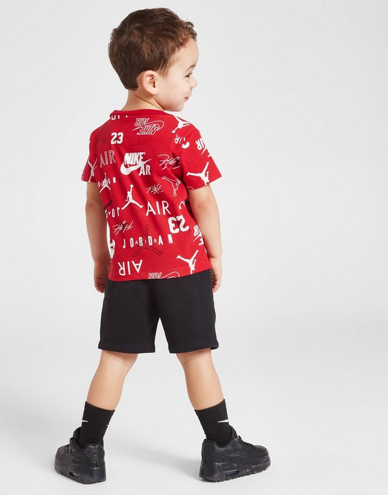Дитячі спортивні костюми JORDAN КОМПЛЕКТ AOP MIX T/SHRT ST RED/BLK 55C322-023 Різнокольоровий