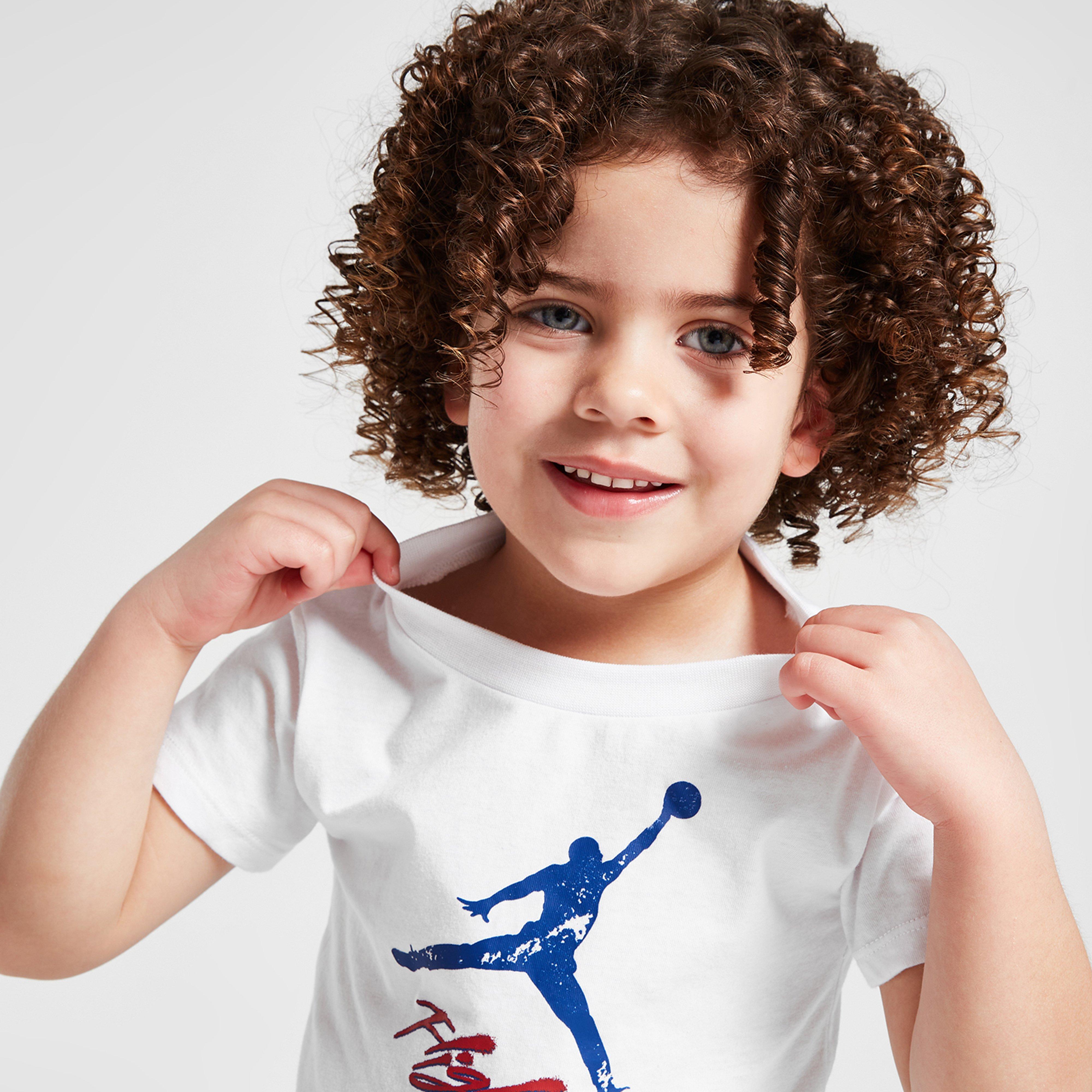 Trening pentru copii JORDAN SET FLIGHT CRGO T/SHRT ST WH/GRY