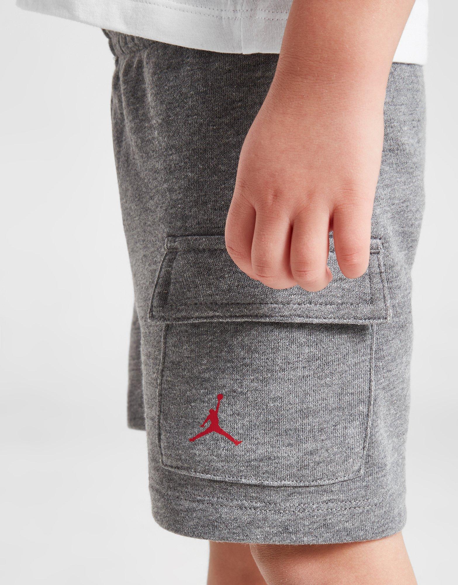 Komplet dresowy dziecięcy JORDAN KOMPLET FLIGHT CRGO T/SHRT ST WH/GRY 55C321-GEH Biały