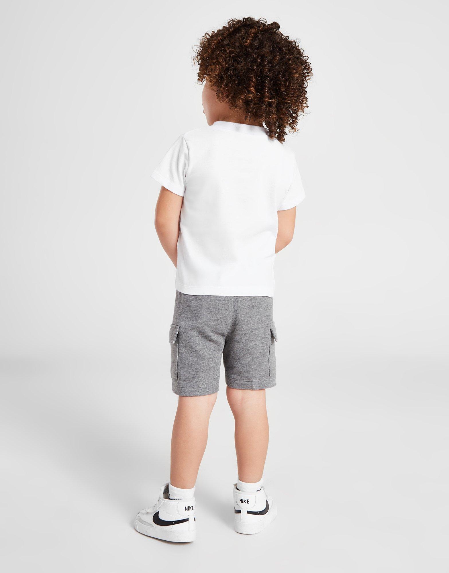 Komplet dresowy dziecięcy JORDAN KOMPLET FLIGHT CRGO T/SHRT ST WH/GRY 55C321-GEH Biały