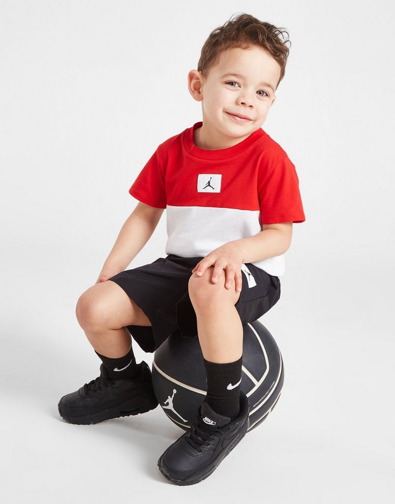 Дитячі спортивні костюми JORDAN КОМПЛЕКТ C/BLK WVN T/SHRT ST RED/BLK 55C320-023 Чорний