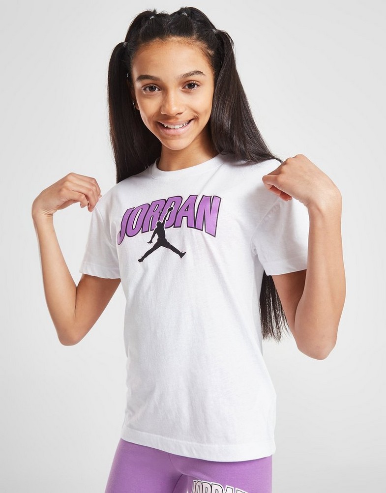Tricou pentru copii JORDAN TRICOU (G)VARSITY HBR TEE WHT/PRP 45C385-001 Alb