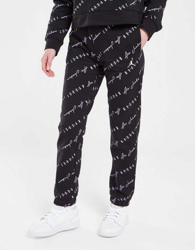 JORDAN SPODNIE (G)ESS AOP PANT BLK/PRP 45C162-023 Czarny