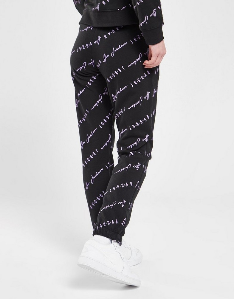 JORDAN SPODNIE (G)ESS AOP PANT BLK/PRP 45C162-023 Czarny