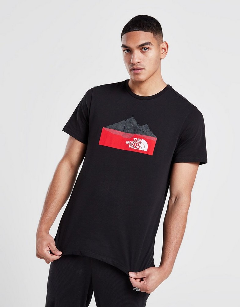 Tricou pentru bărbați THE NORTH FACE TRICOU DIGITAL MOUNTAIN SS T BLK