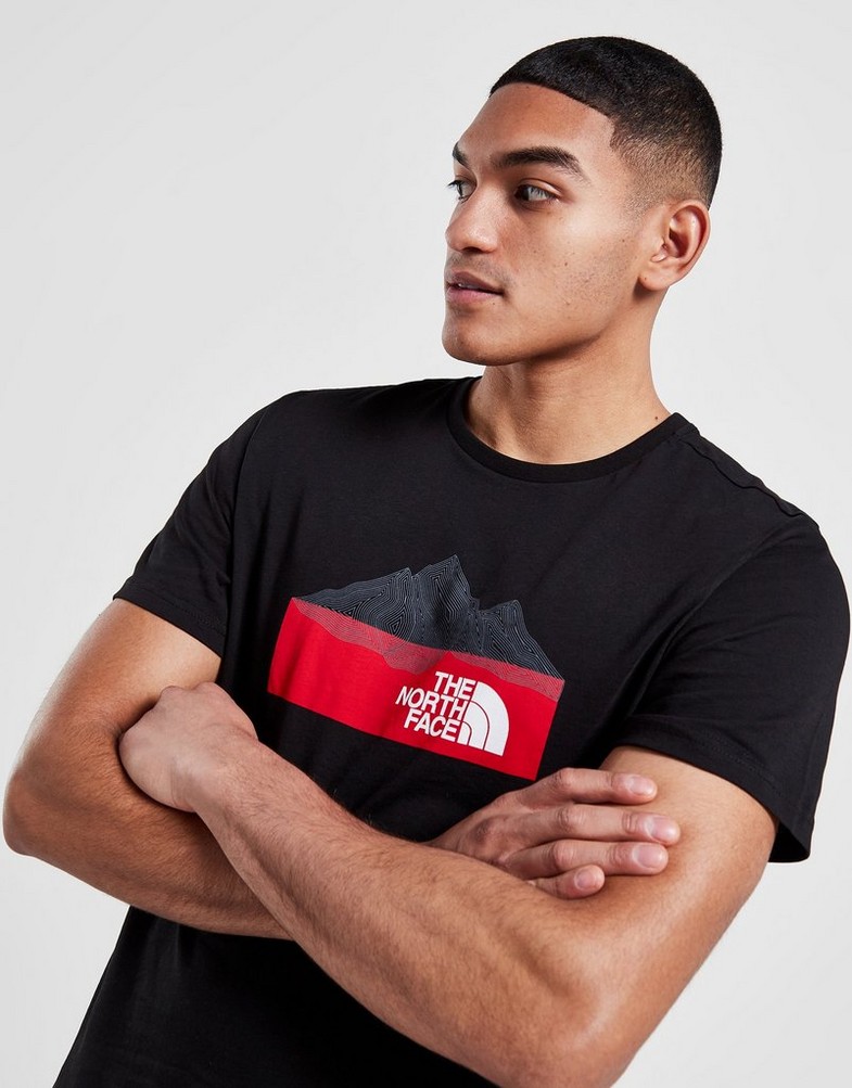 Tricou pentru bărbați THE NORTH FACE TRICOU DIGITAL MOUNTAIN SS T BLK