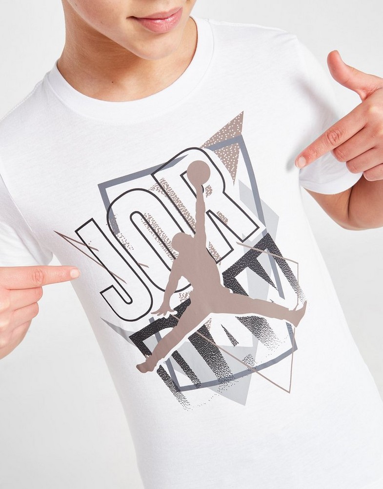 Koszulka, t-shirt dziecięcy JORDAN T-SHIRT BREAK THE FRAME T WHT 95C183-001 Biały