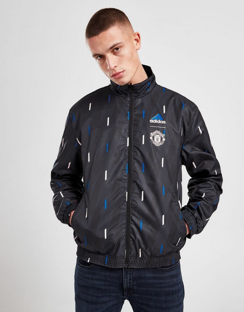 Kurtka męska ADIDAS KURTKA MANCHESTER UNITED FC ANTHEM JACKET HT1997 Czarny