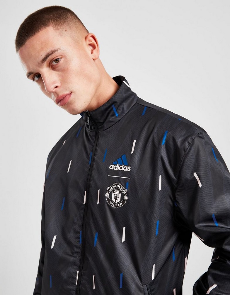 Kurtka męska ADIDAS KURTKA MANCHESTER UNITED FC ANTHEM JACKET HT1997 Czarny