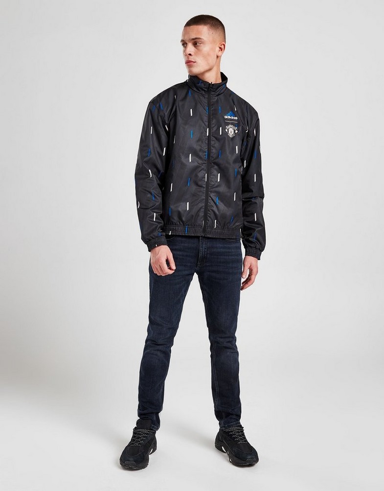 Kurtka męska ADIDAS KURTKA MANCHESTER UNITED FC ANTHEM JACKET HT1997 Czarny