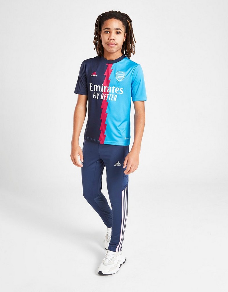 Koszulka, t-shirt dziecięcy ADIDAS KRÓTKI RĘKAW ARSENAL FC PRE MATCH SHIRT JUNIOR HT4450 Granatowy
