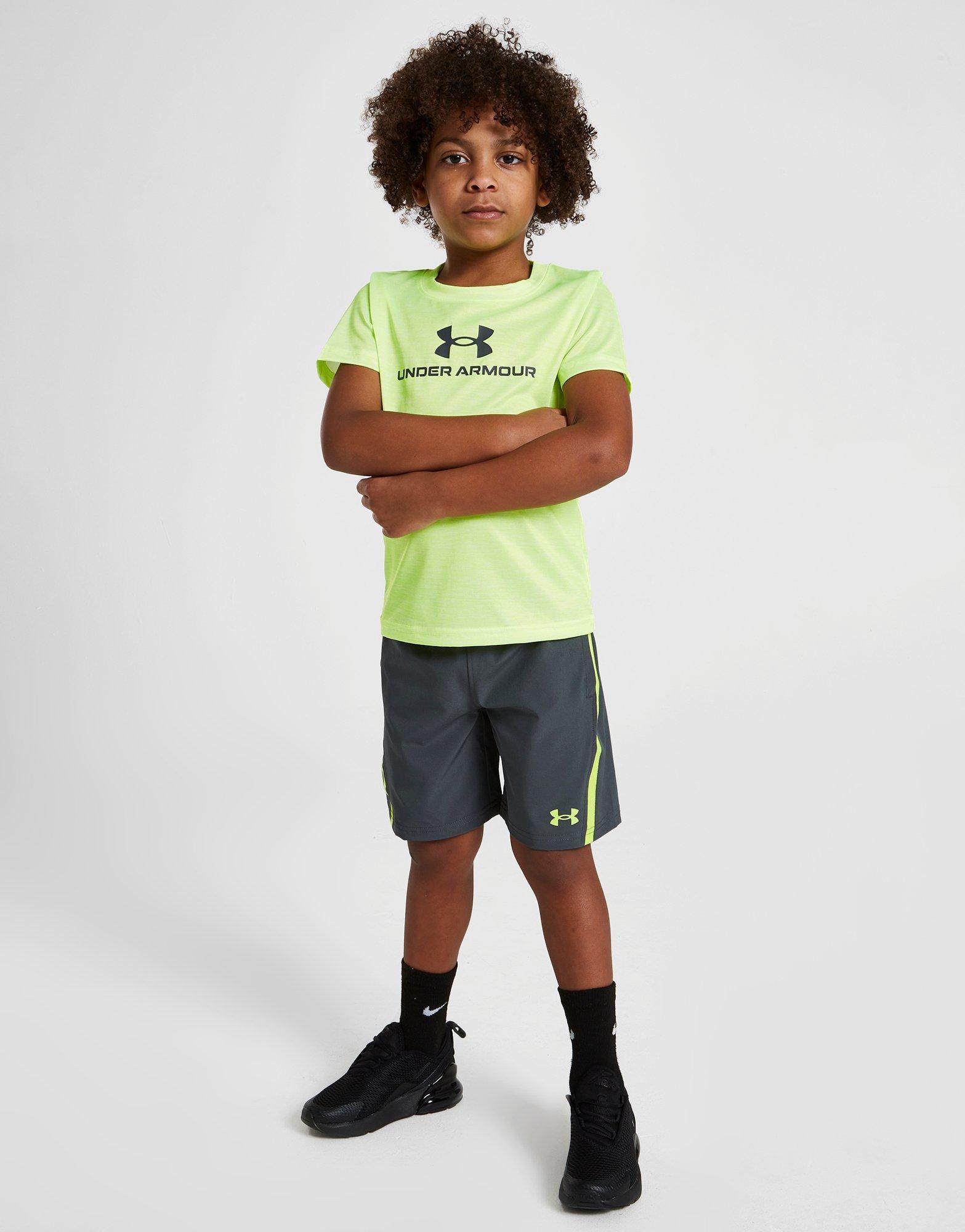 Gyerek póló UA CENTRIC BRAN TECH TWST T/WVN ST LM/GY 25UASGI96E328 Arany