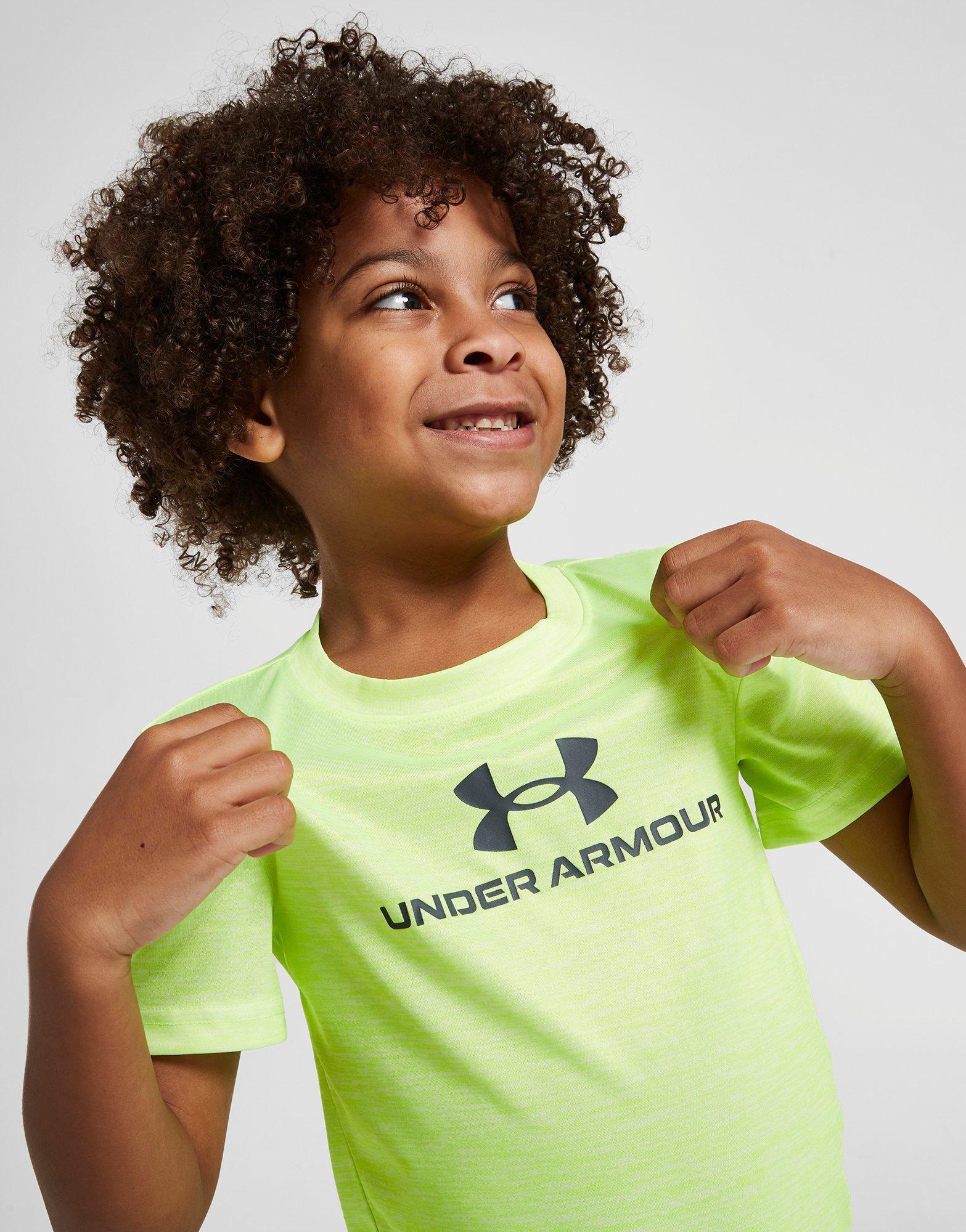 Gyerek póló UA CENTRIC BRAN TECH TWST T/WVN ST LM/GY 25UASGI96E328 Arany