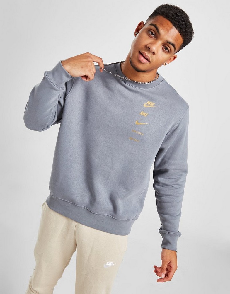 Bluza męska NIKE ZWYKŁA STANDARD ISSUE CREW SWEATSHIRT FJ0551065 Szary