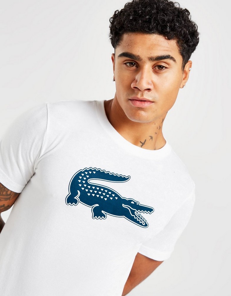 Koszulka, t-shirt męski LACOSTE KRÓTKI RĘKAW CROC T-SHIRT TH2042ANY Biały