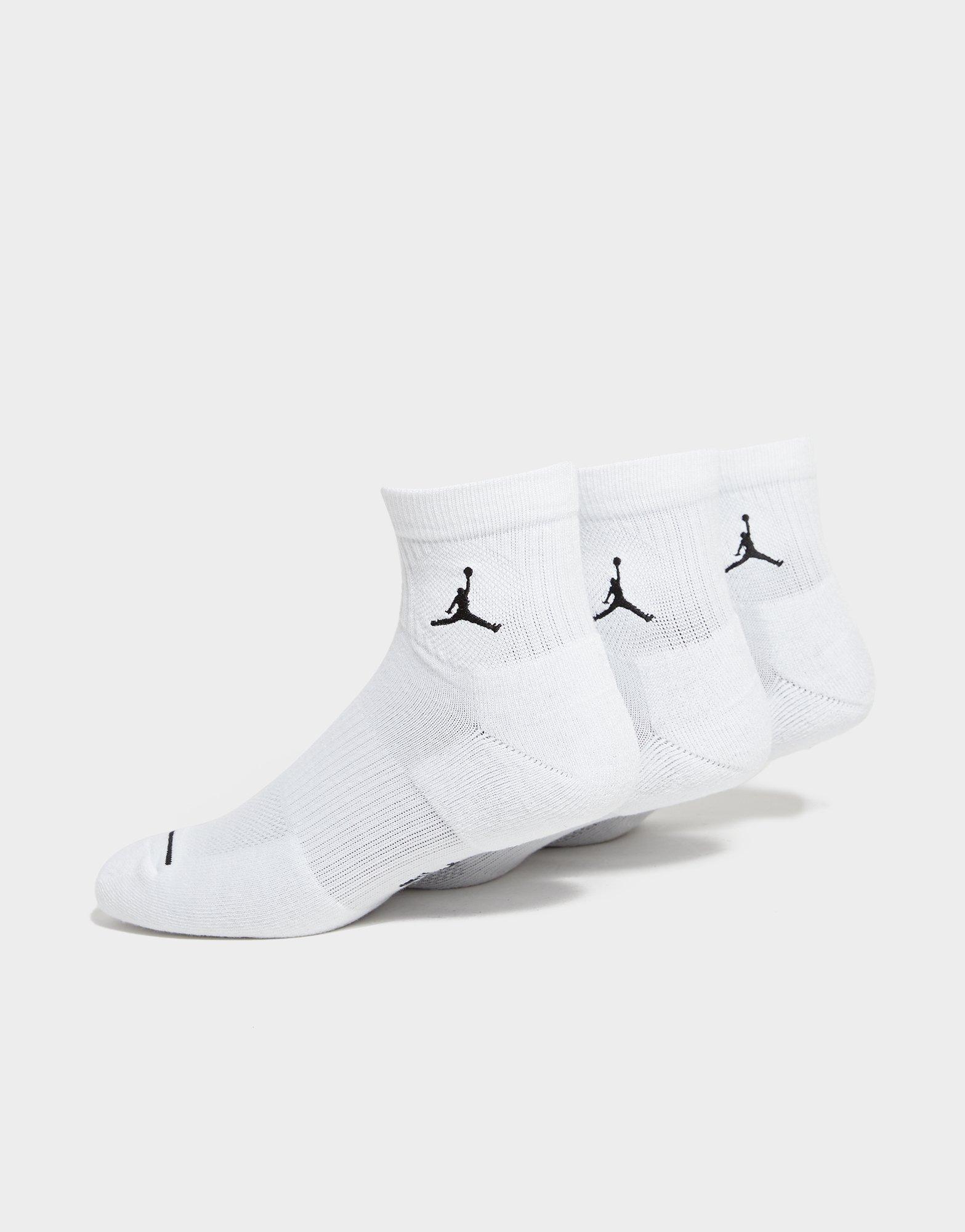 Жіночі шкарпетки JORDAN ВИСОКІ ШКАРПЕТКИ U J   EVERYDAY CUSH POLY ANKLE 3PR DX9655-100 Білий