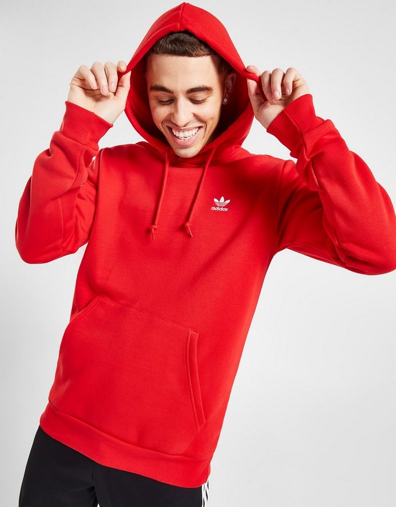 Bluza męska ADIDAS BLUZA Z KAPTUREM ESSENTIAL HOODY IA4897 Czerwony