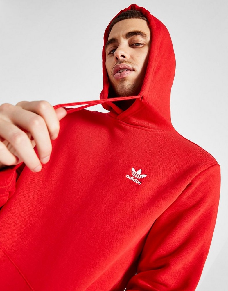 Bluza męska ADIDAS BLUZA Z KAPTUREM ESSENTIAL HOODY IA4897 Czerwony