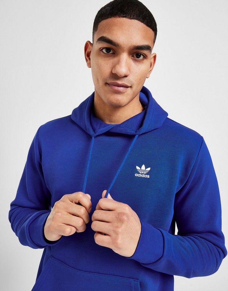 Bluza męska ADIDAS BLUZA Z KAPTUREM ESSENTIAL HOODY IA4891 Niebieski