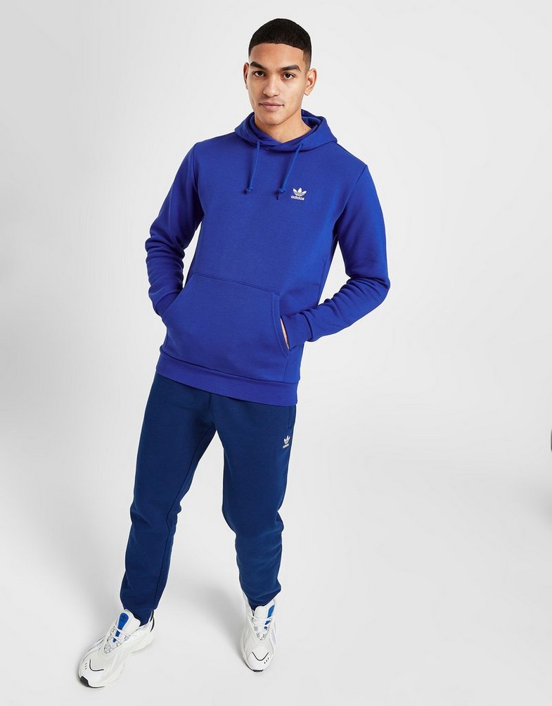 Bluza męska ADIDAS BLUZA Z KAPTUREM ESSENTIAL HOODY IA4891 Niebieski