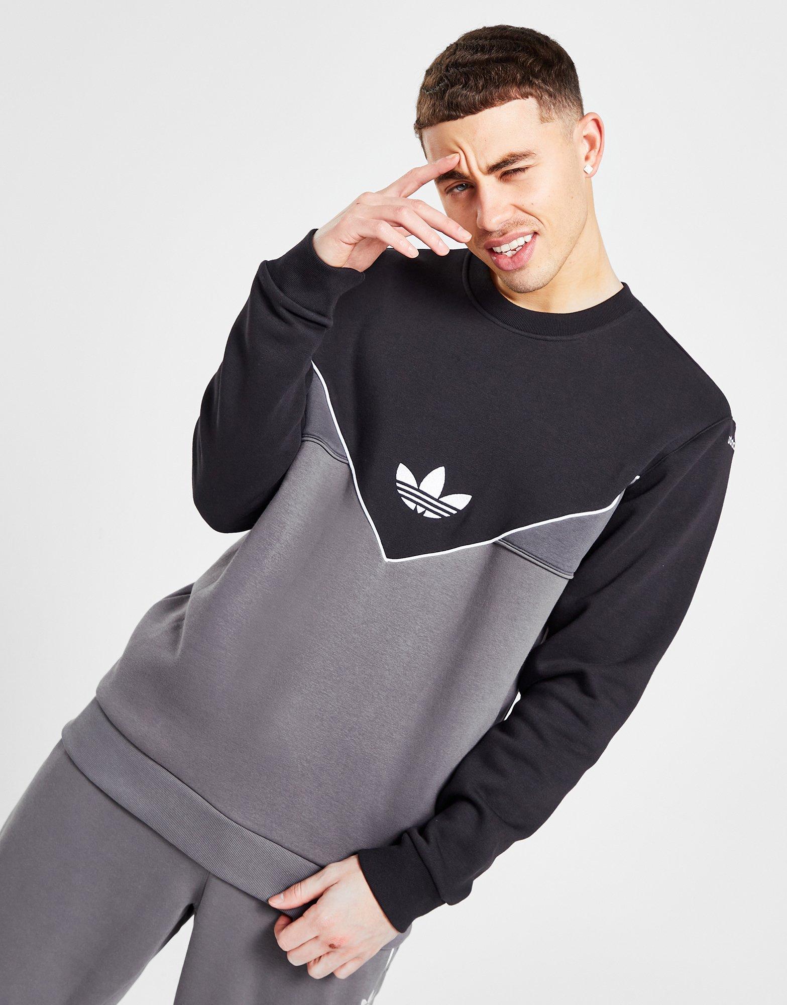 ADIDAS BLUZA CLRDO CREW BLK GRY SWEATSHIRT