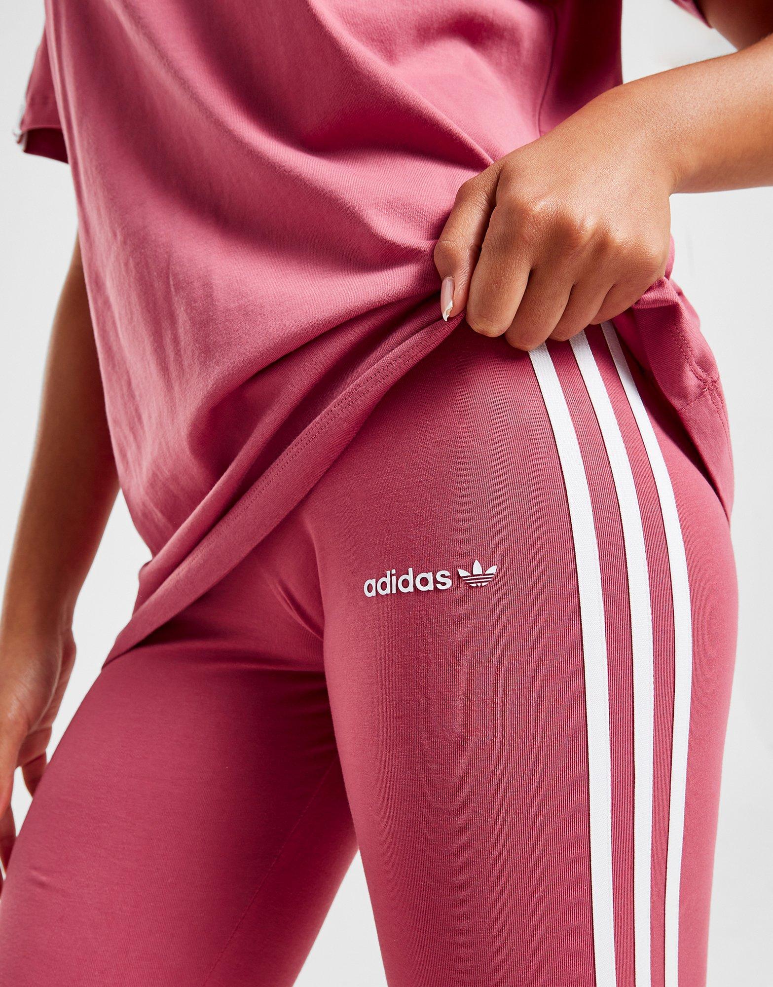 Moteriškos kelnės ADIDAS KELNĖS LINEAR LEG PNK/WHT PANTS IB3600 Rožinė
