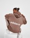 ADIDAS BLUZA Z KAPTUREM LINEAR HD BRN/WHT SWEATSHIRT